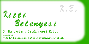 kitti belenyesi business card